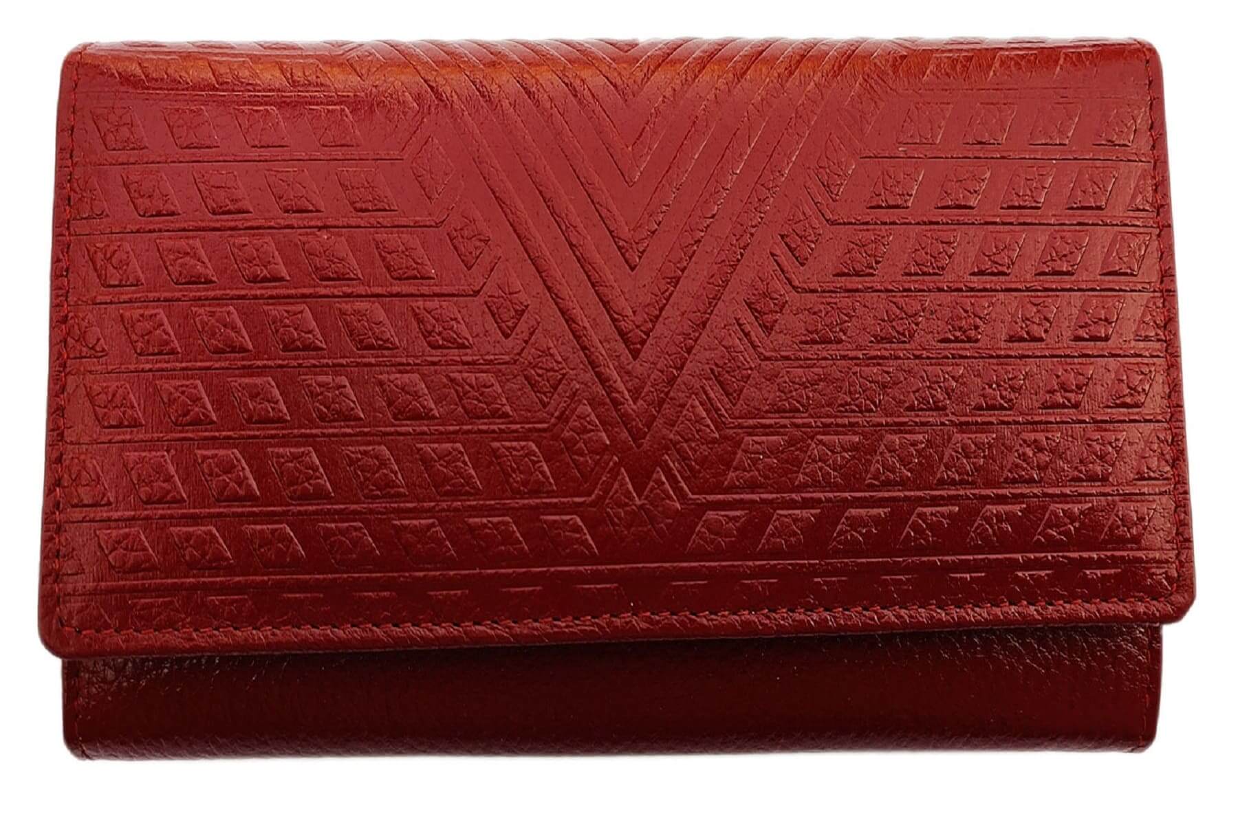 PONTINE PAUS c. 2008 Red Ivory Crocodile Leather Flap Fold Clutch Purse Bag  RARE For Sale at 1stDibs
