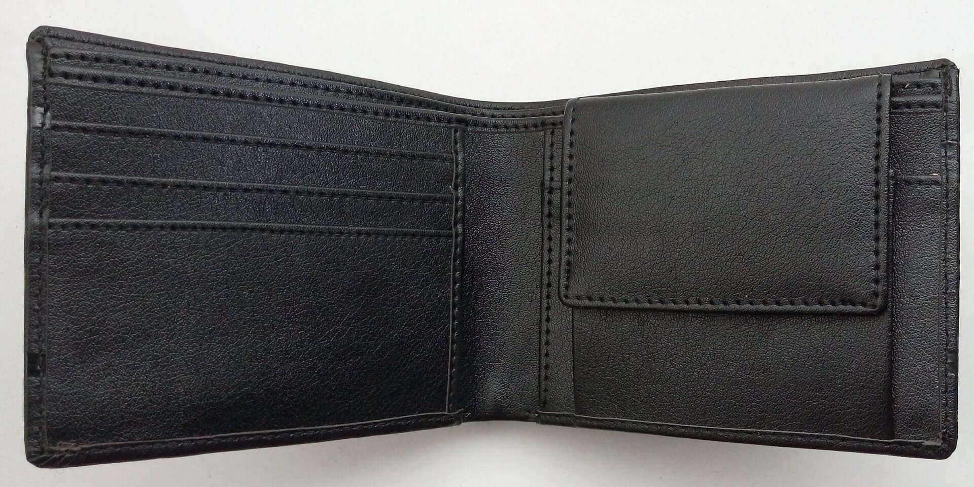 BULLCAPTAIN Men Leather Wallet RFID Blocking Bifold Zipper Coin Purse